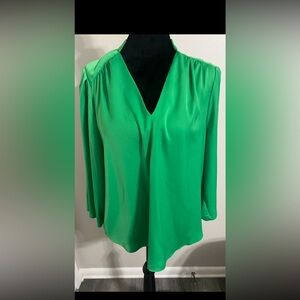 Gibson Latimer Vibrant Green Blouse